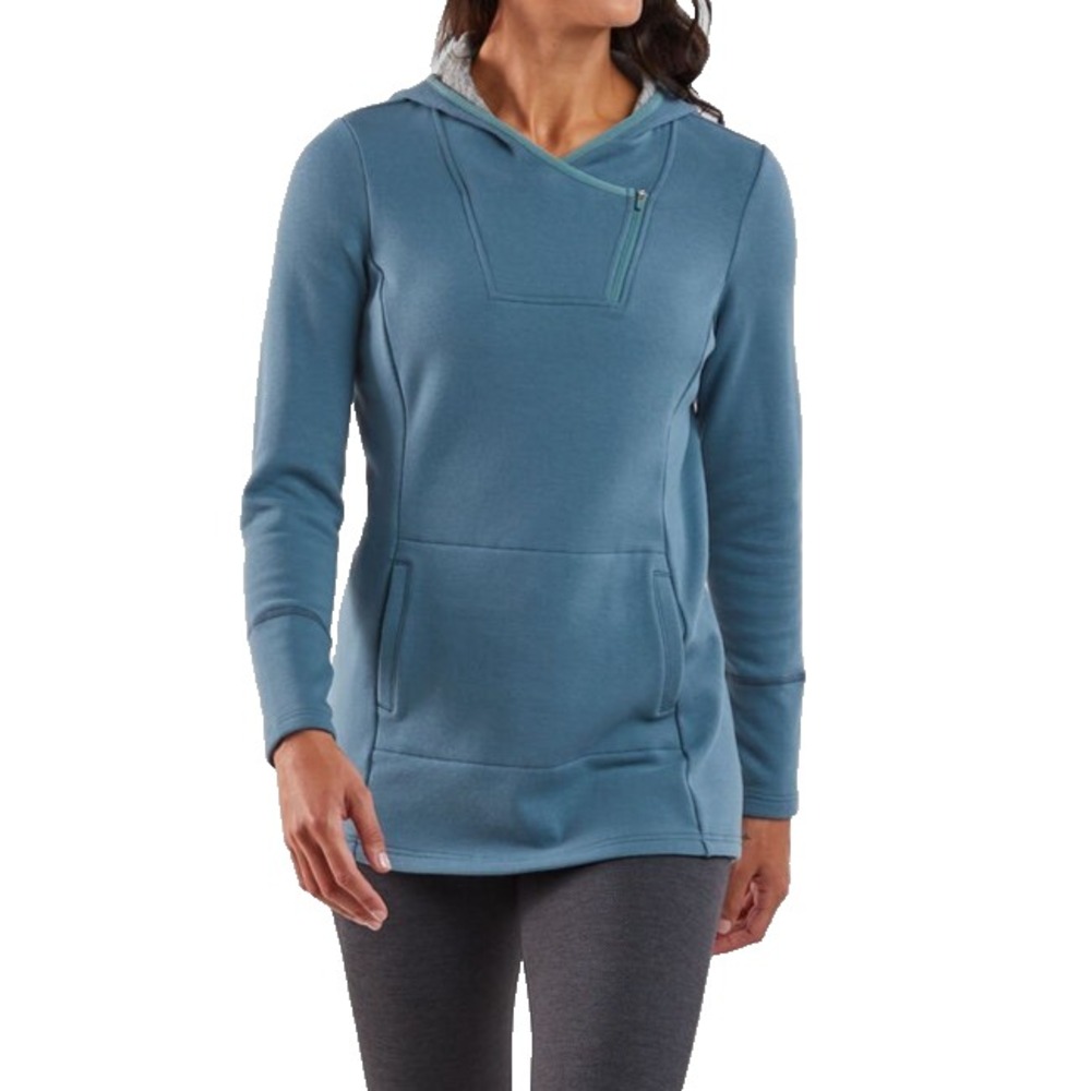 Title Nine Sweatshirt Mighty Tunic Blue Hooded Pullover